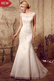 natural waist wedding dresses - JW2619