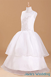 White flower girl dresses - JW1742