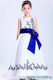 Blue flower girl dresses - JW1706